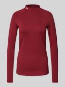 Under Armour Longsleeve mit Stehkragen in Bordeaux, Größe M