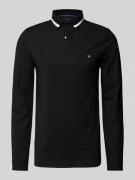 Christian Berg Men Strickpullover mit Polokragen in Black, Größe L