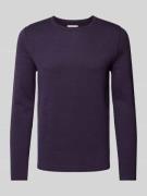 s.Oliver RED LABEL Regular Fit Strickpullover mit gerollten Bundabschl...