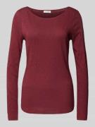 MARC O POLO Regular Fit Langarmshirt mit U-Boot-Ausschnitt in Bordeaux...