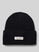 MARC O POLO Beanie mit Label-Patch in Black, Größe 1