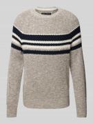 MARC O POLO Regular Fit Strickpullover aus strukturiertem Mouliné-Baum...