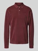 MARC O POLO Regular Fit Poloshirt mit Label-Stitching in Bordeaux, Grö...