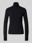 Liu Jo White Pullover mit Rollkragen in Black, Größe M