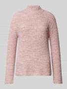 Soyaconcept Strickpullover mit Stehkragen Modell 'Torino' in Rose Mela...