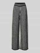 s.Oliver BLACK LABEL Wide Leg Strickhose aus Woll-Mix mit Karo-Muster ...