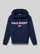 Polo Sport Regular Fit Hoodie mit Baumwolle in Marine, Größe L