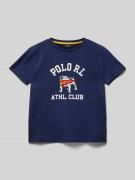 Polo Ralph Lauren Kids T-Shirt mit Label-Print in Marine, Größe 104