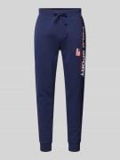 Polo Sport Slim Fit Sweatpants mit Label-Print in Dunkelblau, Größe L