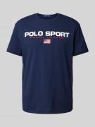 Polo Sport T-Shirt mit Label-Print in Marine, Größe M