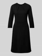 s.Oliver BLACK LABEL Knielanges Kleid mit 3/4-Arm in Black, Größe 34