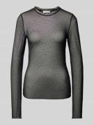 moves Slim Fit Longsleeve mit Strasssteinbesatz Modell 'Markhild' in B...