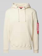 Alpha Industries Hoodie mit Kapuze in Offwhite, Größe L