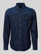 G-Star Raw Slim Fit Jeanshemd mit Label-Patch Modell 'Dakota' in Jeans...