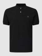 MARC O POLO Poloshirt mit fein strukturierter Optik in Black, Größe L