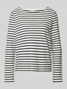 MARC O POLO Longsleeve mit U-Boot-Ausschnitt in Black, Größe L