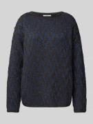 Brax Wollpullover mit U-Boot-Ausschnitt Modell 'Liz' in Anthrazit, Grö...