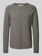 Jack & Jones Strickpullover mit Rundhalsausschnitt in Mittelgrau Melan...