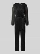 Christian Berg Cocktail Jumpsuit in Wickel-Optik in Black, Größe 32