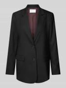 Jake*s Collection Relaxed Fit Blazer mit Knopfleiste in Black, Größe 3...