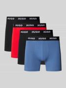 HUGO Boxershorts mit elastischem Logo-Bund im 3er-Pack in Rot, Größe L