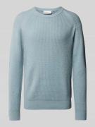 TOM TAILOR DENIM Regular Fit Strickpullover mit Wollanteil mit Struktu...