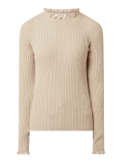 EDITED Pullover mit Stehkragen Modell 'Abela' in Beige Melange, Größe ...