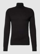 MARC O POLO Rollkragenpullover mit Raglanärmeln in Black, Größe XXL