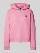 Tommy Jeans Sweatjacke mit Kapuze in Pink, Größe L