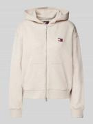 Tommy Jeans Sweatjacke mit Kapuze in Beige, Größe L