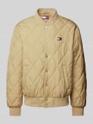 Tommy Jeans Jacke mit Steppnähten in Beige, Größe L