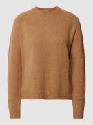 BOSS Strickpullover mit Rundhalsausschnitt Modell 'Febisan' in Camel, ...