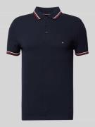 Tommy Hilfiger Slim Fit Poloshirt mit Logo-Stitching in Marine, Größe ...