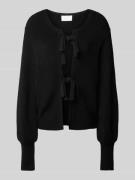 Neo Noir Oversized Cardigan mit Ballonärmeln Modell 'MUSCADO' in Black...