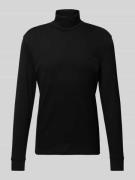 JAKE*S STUDIO MEN Longsleeve aus Viskose mit Rollkragen in Black, Größ...