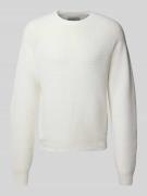 JAKE*S STUDIO MEN Strickpullover mit Rundhalsausschnitt in Offwhite, G...