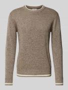 Scotch & Soda Regular Fit Strickpullover mit Label-Patch in Hellbraun ...