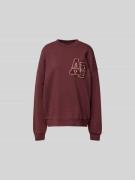 Anine Bing Oversized Sweatshirt aus reiner Baumwoll in Bordeaux, Größe...