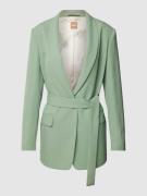 BOSS Blazer mit Bindegürtel in Mint, Größe 38