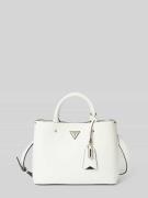 Guess Handtasche mit Label-Applikation Modell 'MERIDIAN' in Weiss, Grö...