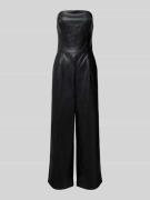 Only Regular Fit Jumpsuit in Lederoptik mit weitem Bein Modell 'RIMA' ...