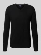 Christian Berg Men Wollpullover mit V-Ausschnitt und Kaschmir-Anteil i...