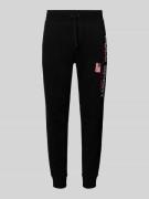 Polo Sport Slim Fit Sweatpants mit Label-Print in Black, Größe L