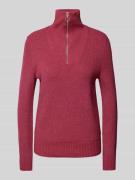 Christian Berg Woman Strickpullover mit Troyer-Kragen in Fuchsia Melan...