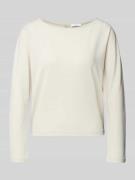 OPUS Longsleeve mit U-Boot-Ausschnitt Modell 'Siglam' in Offwhite, Grö...