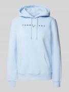 Tommy Jeans Regular Fit Hoodie mit Label-Stitching in Blau, Größe L