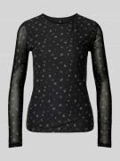 Only Regular Fit Langarmshirt mit semitransparentem Arm Modell 'ERICA'...