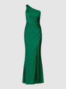 Luxuar Abendkleid im One-Shoulder-Look in Smaragd, Größe 48