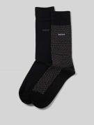 BOSS Socken mit Label-Print im 2er-Pack in Black, Größe 39-42