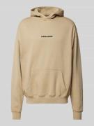 Pegador Oversized Hoodie mit Label-Print in Beige, Größe L